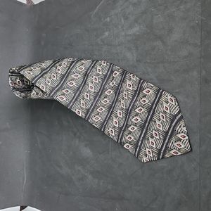 Barbara blank geometric silk tie